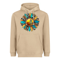 Mushroom sunset sunflower Heavyweight Hoodie - JahusDesignShop