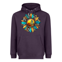 Plum sunset sunflower Heavyweight Hoodie - JahusDesignShop