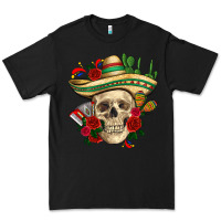 Black Di de los muertos with roses Mexico Premium Tee - HowdyJamesFarm