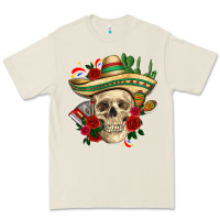 Bone Di de los muertos with roses Mexico Premium Tee - HowdyJamesFarm
