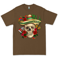 Cacao Di de los muertos with roses Mexico Premium Tee - HowdyJamesFarm