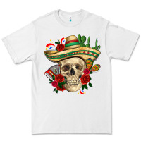 White Di de los muertos with roses Mexico Premium Tee - HowdyJamesFarm