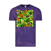 Cloud Purple St. Patrick's Donkey With Shamrock Seamless Vintage Tee - FaDigitalArtStudio