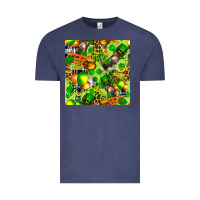 St. Patrick's Donkey With Shamrock Seamless Vintage Tee | Teevron