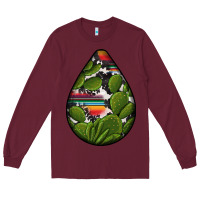 Burgundy mexican teardrop  5 Long Sleeve Tee - BundleAndBundleShop