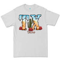 Dove Grey texas cactus Premium Tee - RanaPortraitStore