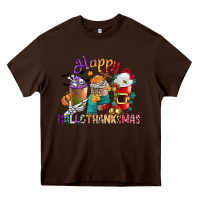Chocolate Brown hallothanksmas coffee cups Heavy Core Tee - CowGirlArtShop