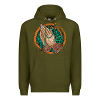 Army Green god bless you Premium Hoodie - RacoonDesign