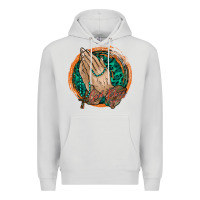 Dove Grey god bless you Premium Hoodie - RacoonDesign