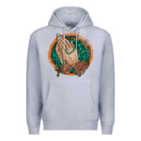 Heather Grey god bless you Premium Hoodie - RacoonDesign