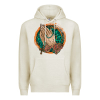 Oatmeal Heather god bless you Premium Hoodie - RacoonDesign