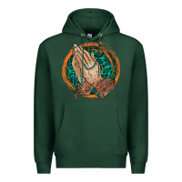 Sports Green god bless you Premium Hoodie - RacoonDesign