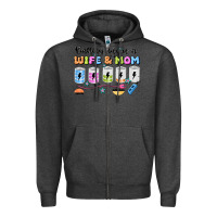 Charcoal Heather battery life of a wife & mom Zipper Hoodie - JahusDesignShop