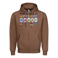 Chestnut battery life of a wife & mom Zipper Hoodie - JahusDesignShop