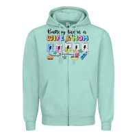 Seafoam battery life of a wife & mom Zipper Hoodie - JahusDesignShop
