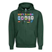 Sports Green battery life of a wife & mom Zipper Hoodie - JahusDesignShop