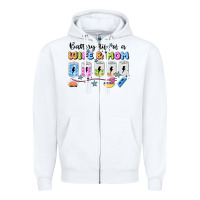White battery life of a wife & mom Zipper Hoodie - JahusDesignShop