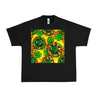 Black St. Patrick's sunflower seamless pattern Urban Heavy Tee - BundleAndBundleShop