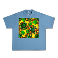 Pebble Blue St. Patrick's sunflower seamless pattern Urban Heavy Tee - BundleAndBundleShop