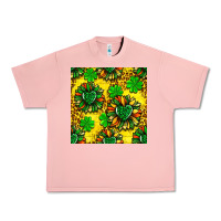 Salmon St. Patrick's sunflower seamless pattern Urban Heavy Tee - BundleAndBundleShop