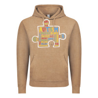 Vintage Coffee Autism Puzzle Piece Words Autistic Vintage Hoodie - CowhideDigitalArt