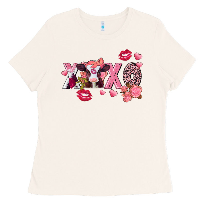 Xoxo Baby Cow Valentine's Day Ladies Tee by FaDigitalArtStudio | Teevron