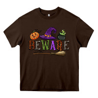 Chocolate Brown beware Heavy Core Tee - CowGirlArtShop