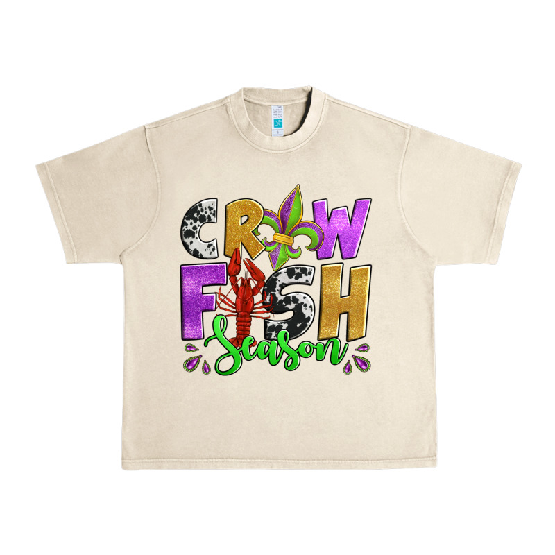 Crawfish Season Mardi Gras Carnival Fleur De Lis Urban Heavy Tee by Jasminsmagicworld | Teevron