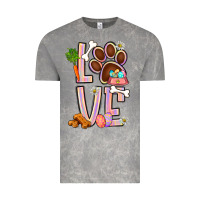Cloud Rock Tie dye easter love dog paw Vintage Tee - BundleAndBundleShop
