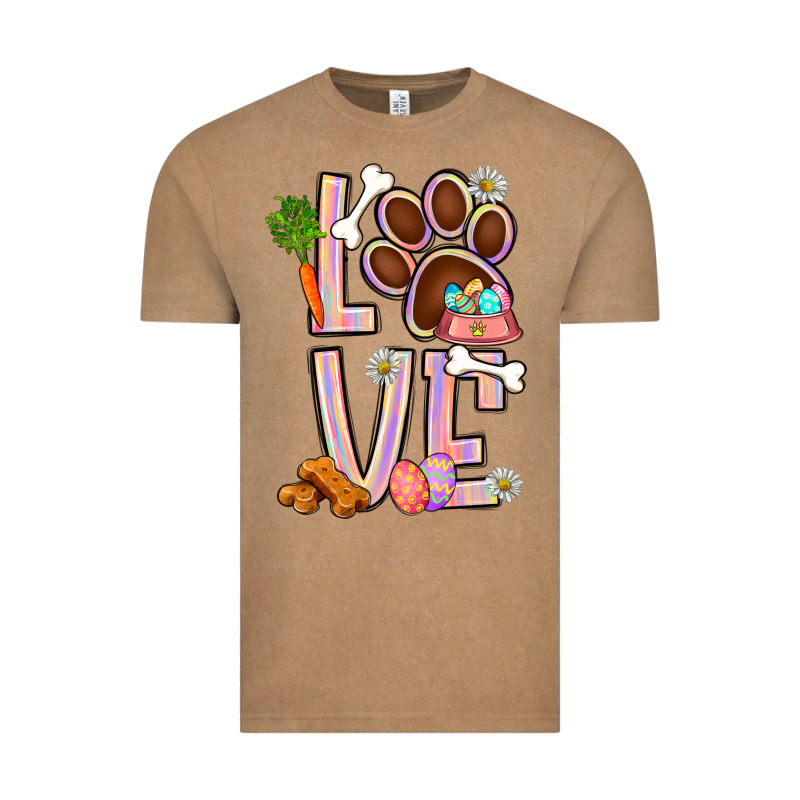 Tie Dye Easter Love Dog Paw Vintage Tee by BundleAndBundleShop | Teevron