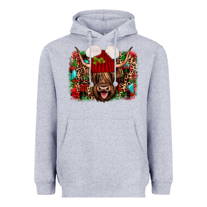 Highland Cow Christmas Heavyweight Hoodie by JahusDesignShop | Teevron