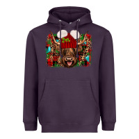 Plum highland cow christmas Heavyweight Hoodie - JahusDesignShop