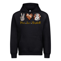 Black peace love baseball Urban Hoodie - RanaPortraitStore