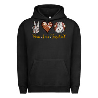 Pigment Black peace love baseball Urban Hoodie - RanaPortraitStore
