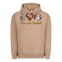 Pigment Burro peace love baseball Urban Hoodie - RanaPortraitStore