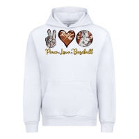 White peace love baseball Urban Hoodie - RanaPortraitStore