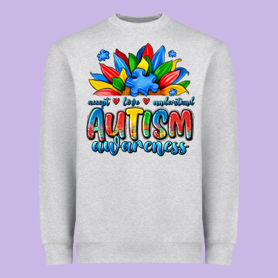 Autism Awareness Accept Love Understand Heavyweight Sweatshirt Designed By Jahusdesignshop