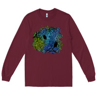 Burgundy halloween patch  3 Long Sleeve Tee - BundleAndBundleShop