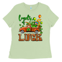Matcha St. Patrick's Day loads of truck Ladies Tee - OliviaCreatesArt
