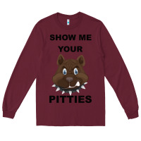 Burgundy Show Me Your Pitties Long Sleeve Tee - Bettercallsaul