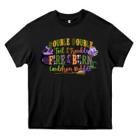 Black double double toil and trouble fire and burn cauld Heavy Core Tee - CowGirlArtShop