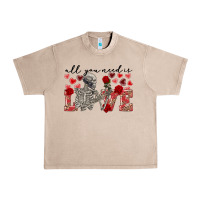 French Oak skeleton all you need is love Urban Heavy Tee - FaDigitalArtStudio