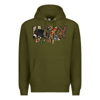 Army Green hockey mom Premium Hoodie - RacoonDesign