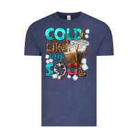 Vintage Denim cold like my soul coffee cups bbs Vintage Tee - BundleAndBundleShop