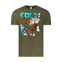 Vintage Olive cold like my soul coffee cups bbs Vintage Tee - BundleAndBundleShop