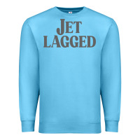Ocean Blue jet lagged cute world traveler & funny vacation pullover hoodie Premium Sweatshirt - linhVisuals