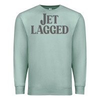 Seafoam jet lagged cute world traveler & funny vacation pullover hoodie Premium Sweatshirt - linhVisuals