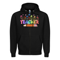 Black teacher wildflowers kopyası Zipper Hoodie - JahusDesignShop