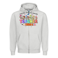 Dove Grey teacher wildflowers kopyası Zipper Hoodie - JahusDesignShop