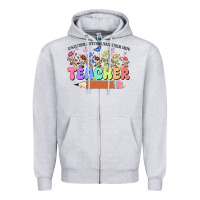 Heather Grey teacher wildflowers kopyası Zipper Hoodie - JahusDesignShop